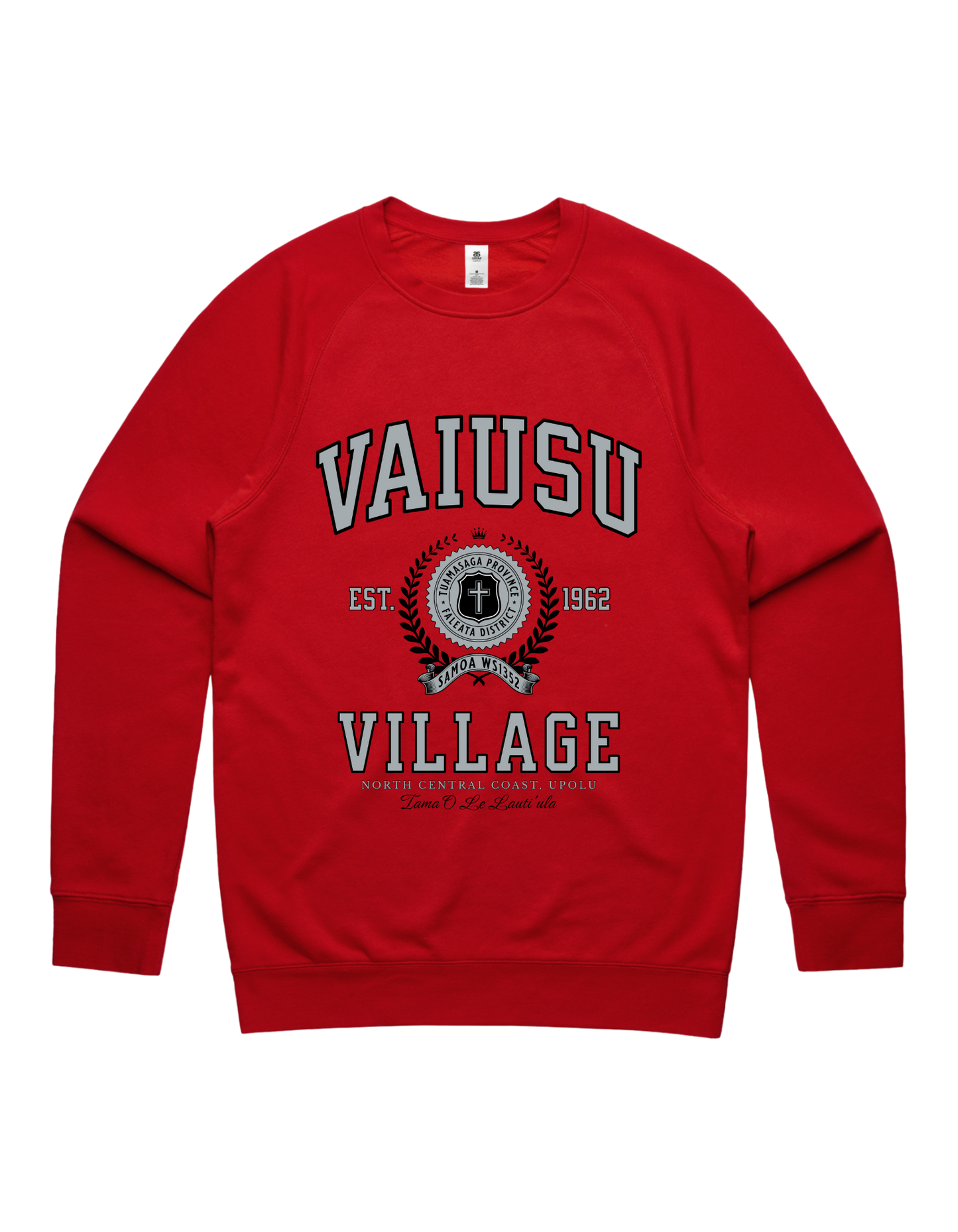 Vaiusu Varsity Crewneck 5100 - AS Colour - Silver Print