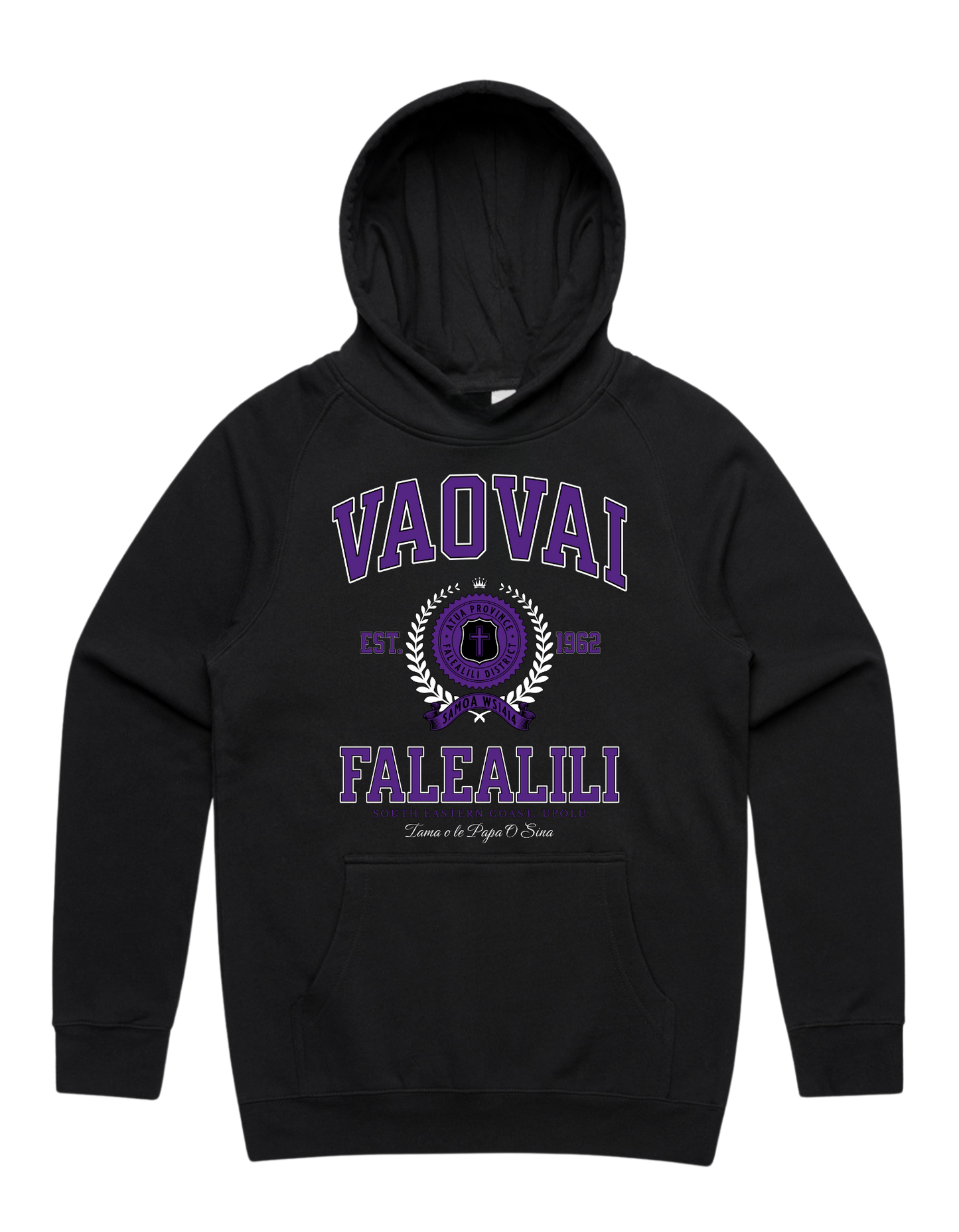 Vaovai Falealili Varsity Supply Hood 5101 - AS Colour - Purple Print