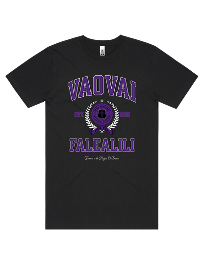 Vaovai Falealili Varsity Tee 5050 - AS Colour - Purple Print