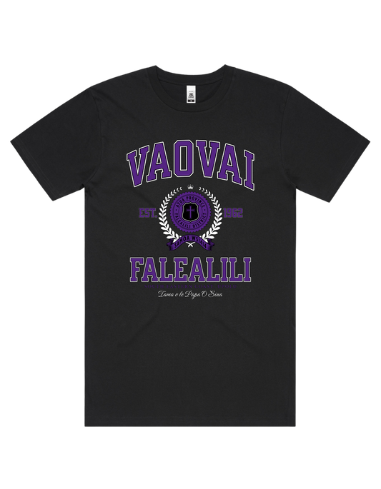 Vaovai Falealili Varsity Tee 5050 - AS Colour - Purple Print