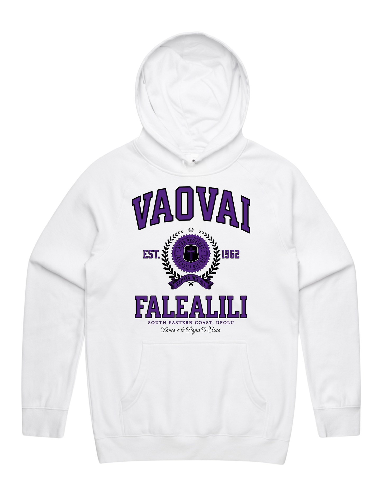 Vaovai Falealili Varsity Supply Hood 5101 - AS Colour - Purple Print