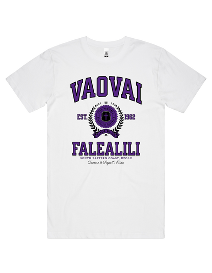 Vaovai Falealili Varsity Tee 5050 - AS Colour - Purple Print