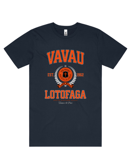 Vavau Lotofaga Varsity Tee 5050 - AS Colour - Orange Print